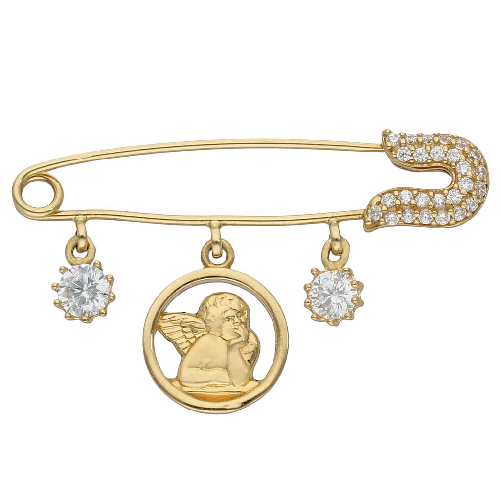 ALFILER BEBE ORO 18KL ANGEL DE LA GUARDA