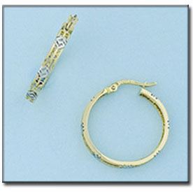 AROS BICOLOR EN ORO DE 18KL