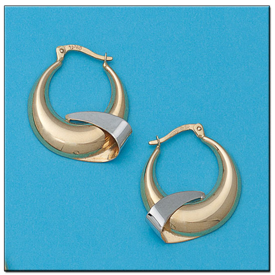 AROS BICOLOR EN ORO DE 18KL