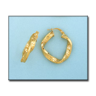 AROS CON GRECA EN ORO DE 18KL - 17MM