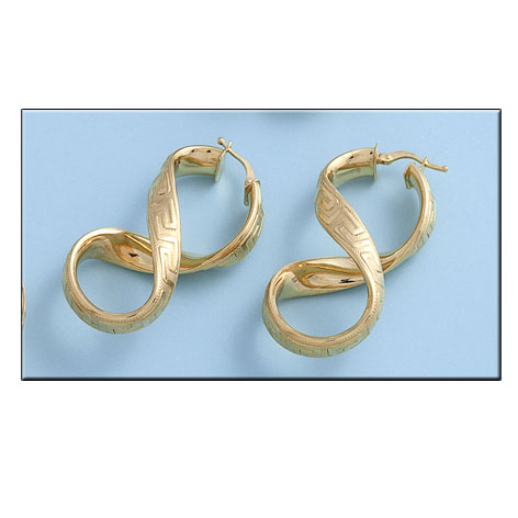 AROS EN ORO DE 18KL  CON GRECA