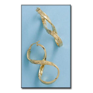 AROS EN ORO DE 18KL CON GRECA