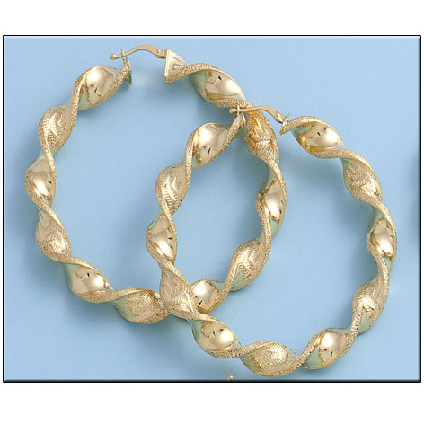 AROS EN ORO DE 18KL CON GRECA 60MM