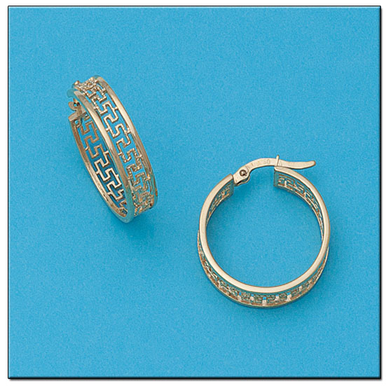 AROS EN ORO DE 18KL GRECA