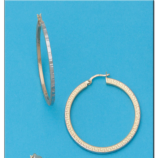 AROS EN ORO DE 18KL GRECA DIAMETRO 35MM