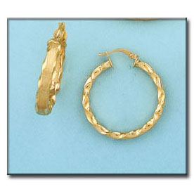 AROS EN ORO DE 18KL MEDIDA INTERIOR 24MM