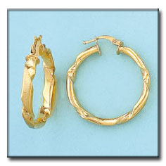 AROS EN ORO DE 18KL MEDIDA INTERIOR 25MM