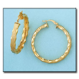 AROS EN ORO DE 18KL MEDIDA INTERIOR 30MM