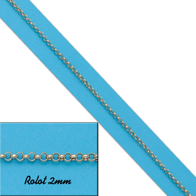 CADENA HUECA ROLOT ORO 18KL - 2MM