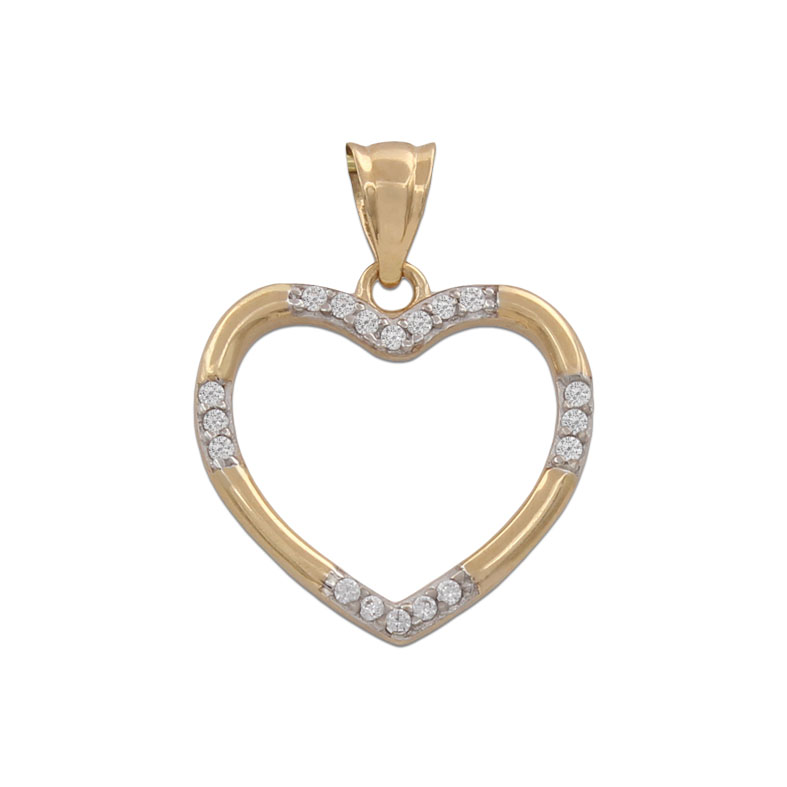 COLGANTE CORAZON ORO 18KL CIRCONITAS