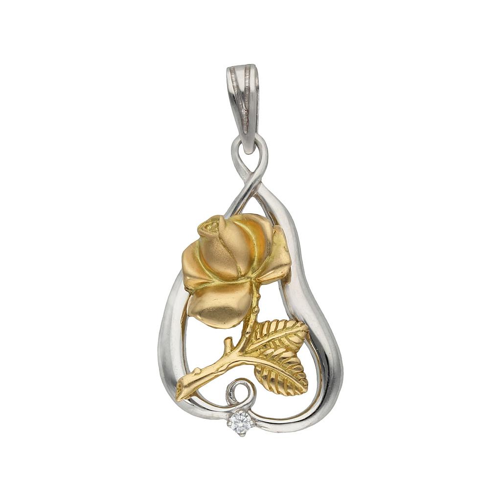 COLGANTE EN ORO DE 18KL ROSA BICOLOR - AGOTADO