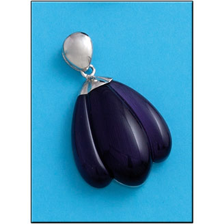 COLGANTE OJO DE GATO AMATISTA PLATA 925M