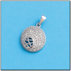 COLGANTE REDONDO CIRCONITAS PLATA 925MM