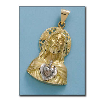 COLGANTE SAGRADO CORAZON ORO 18KL-31X47