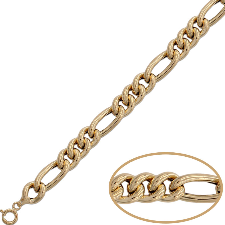 COLLAR ORO 18KL 3x1 HUECO - 9MM