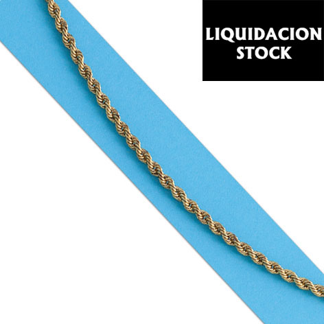 CORDON SALOMONICO 3MM - 45 CM -  PLATA 90 Y ORO 10