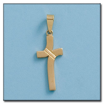 CRUZ EN ORO DE 18KL - 11X25MM