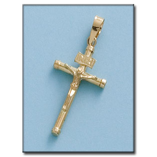 CRUZ EN ORO DE 18KL CON CRISTO - 15X28MM