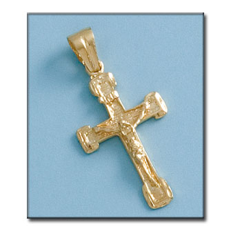 CRUZ EN ORO DE 18KL CON CRISTO - 16X27MM