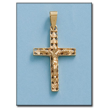 CRUZ EN ORO DE 18KL CON CRISTO - 18X28MM