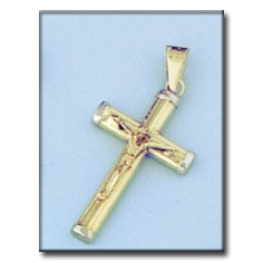 CRUZ EN ORO DE 18KL CON CRISTO - 18X30MM