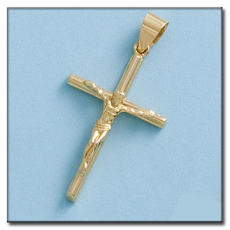 CRUZ EN ORO DE 18KL CON CRISTO - 19X32MM