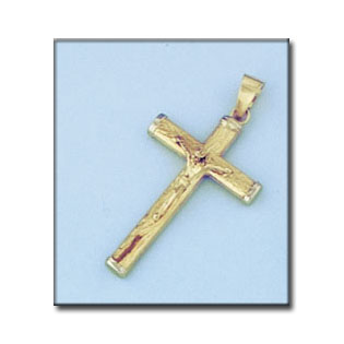 CRUZ EN ORO DE 18KL CON CRISTO - 21X35MM