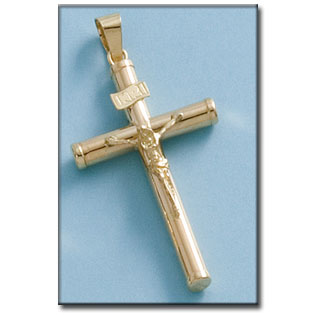 CRUZ EN ORO DE 18KL CON CRISTO - 22X38MM