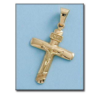 CRUZ EN ORO DE 18KL CON CRISTO - 26X37MM
