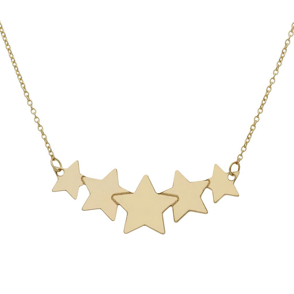 GARGANTILLA ESTRELLAS ORO 18KL 