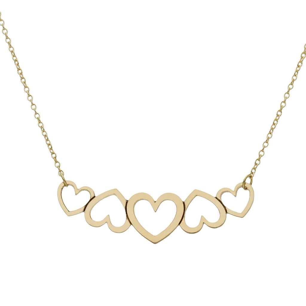 GARGANTILLAS CORAZONES ORO 18KL 