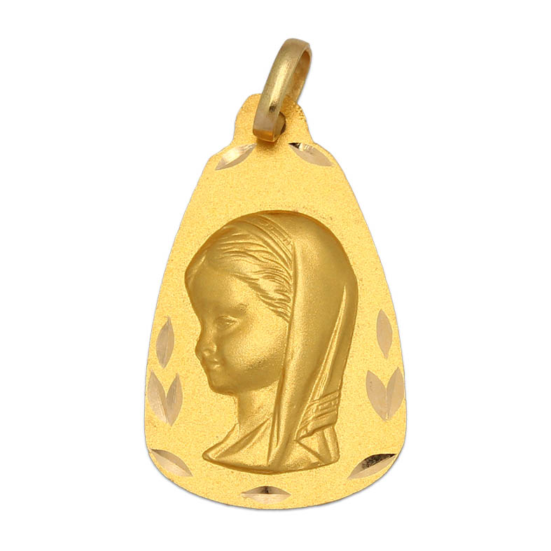 MEDALLA ORO 18KL V. NIÑA MEDIDA 15X25 MM