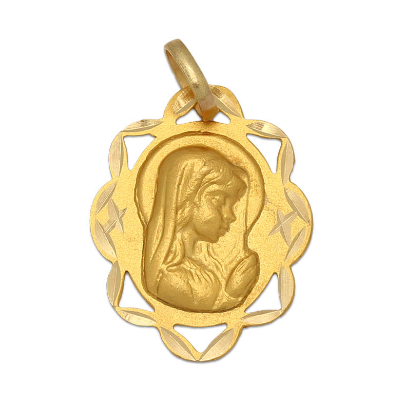 MEDALLA ORO 18KL V. NIÑA MEDIDA 16X20 MM