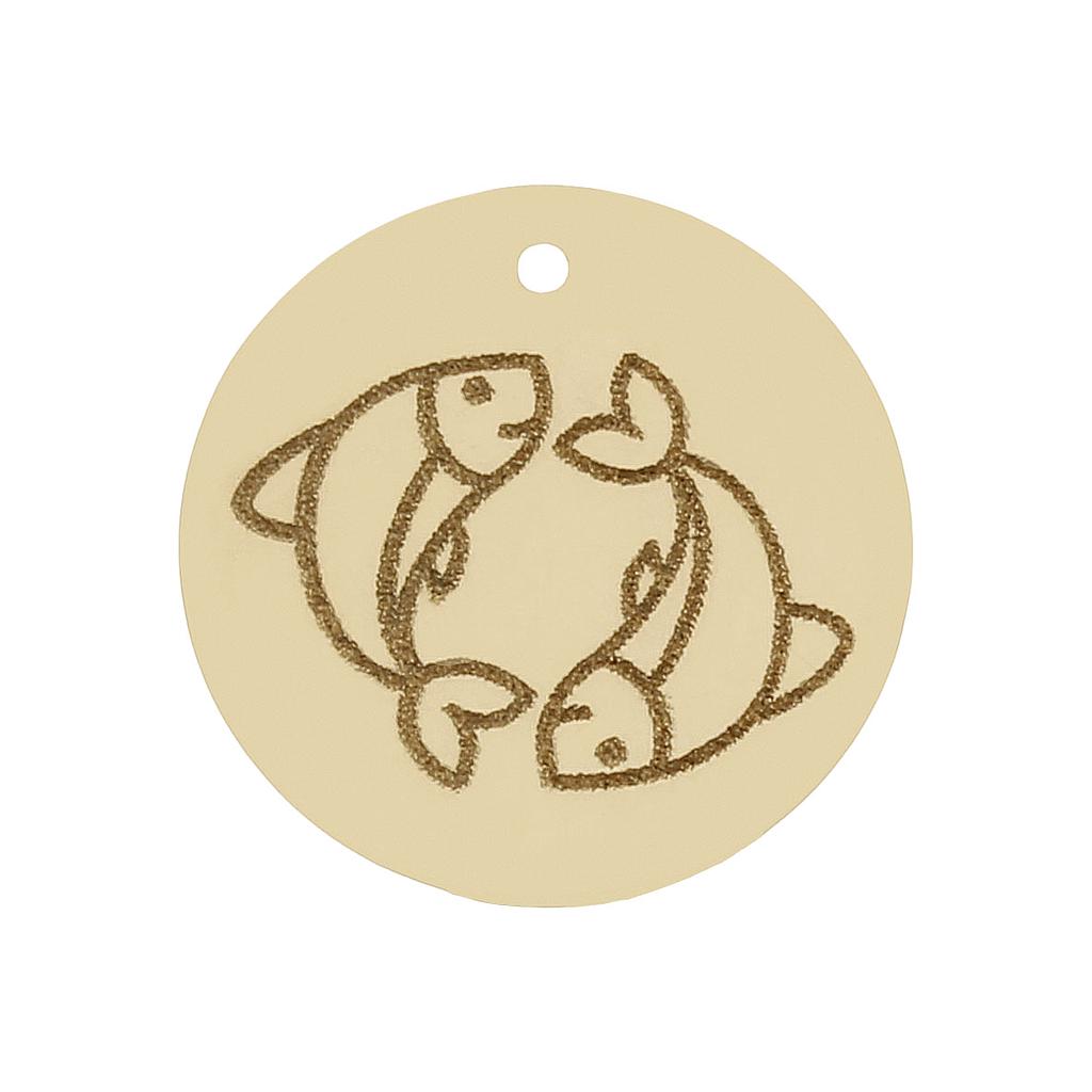 MI HISTORIA - ABALORIO PISCIS ORO 18KL