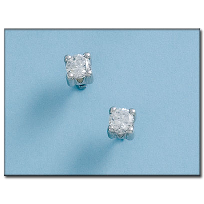 PENDIENTES EN ORO BLANCO 18KL - 5X5