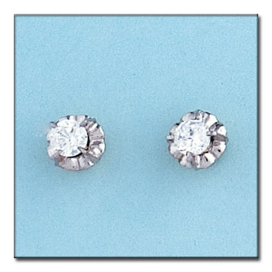 PENDIENTES EN ORO BLANCO DE 18KL