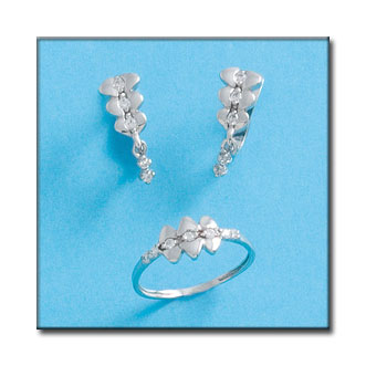 PENDIENTES EN ORO BLANCO DE 18KL