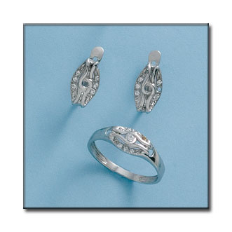 PENDIENTES EN ORO BLANCO DE 18KL
