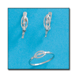 PENDIENTES EN ORO BLANCO DE 18KL