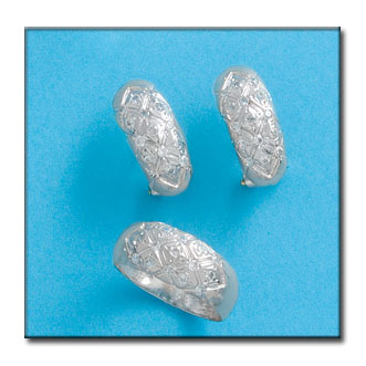 PENDIENTES EN ORO BLANCO DE 18KL 
