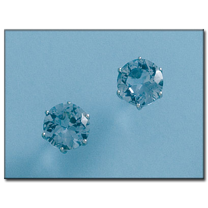 PENDIENTES EN ORO BLANCO DE 18KL -  9MM
