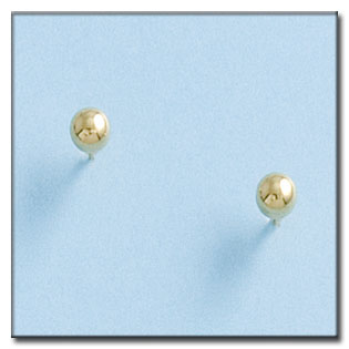 PENDIENTES EN ORO DE 18KL BOLA 4MM
