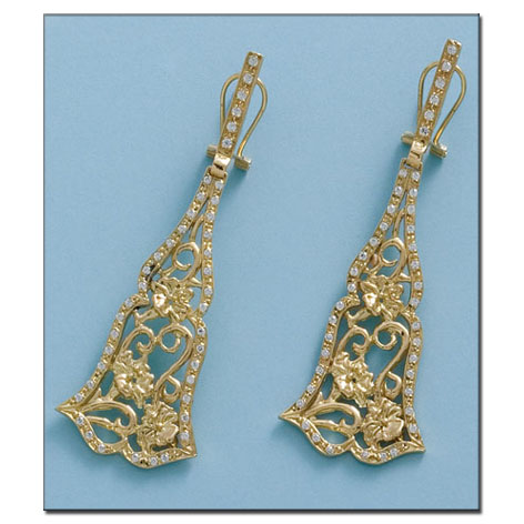 PENDIENTES EN ORO DE 18KL CIRCONITAS