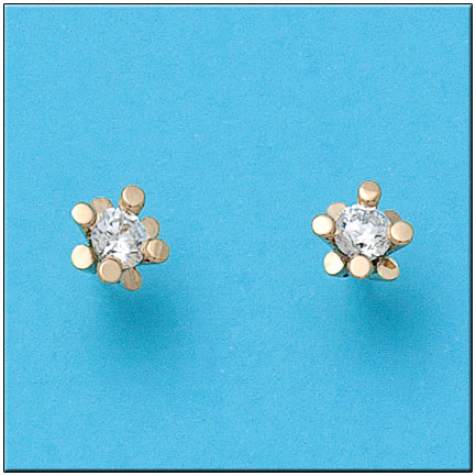 PENDIENTES EN ORO DE 18KL CIRCONITAS