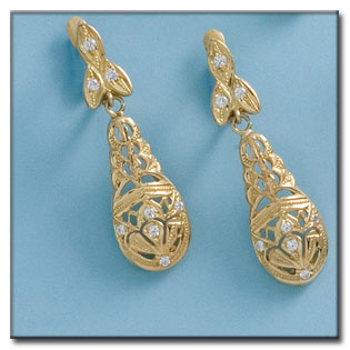 PENDIENTES EN ORO DE 18KL CIRCONITAS