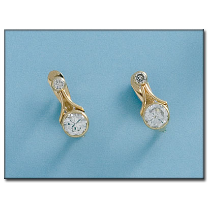 PENDIENTES EN ORO DE 18KL CIRCONITAS