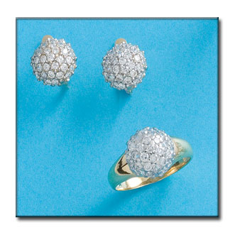PENDIENTES EN ORO DE 18KL CIRCONITAS