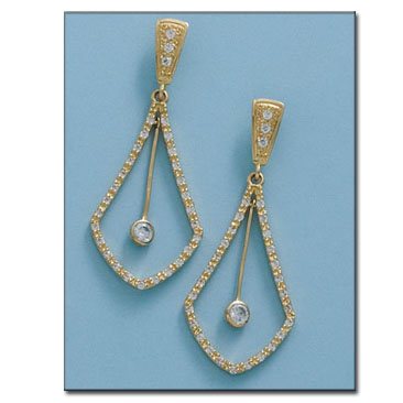 PENDIENTES EN ORO DE 18KL CIRCONITAS