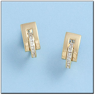 PENDIENTES EN ORO DE 18KL CIRCONITAS