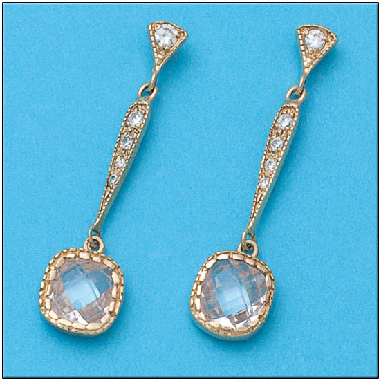 PENDIENTES EN ORO DE 18KL CIRCONITAS